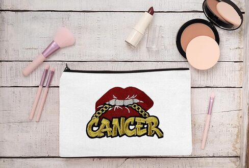 Poppin' Red Lip "Gemini" with Gold Metallic Chain, Size 4", Iron-On Embroidered Patch, Astrology Zodiac Patch, DIY in Kuwait