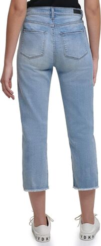 DKNY Women's Rivington Slim Straight Crop Jeans in Saudi Arabia