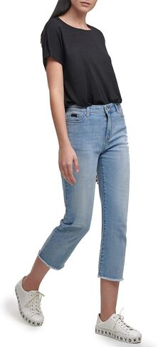 DKNY Women's Rivington Slim Straight Crop Jeans in Saudi Arabia