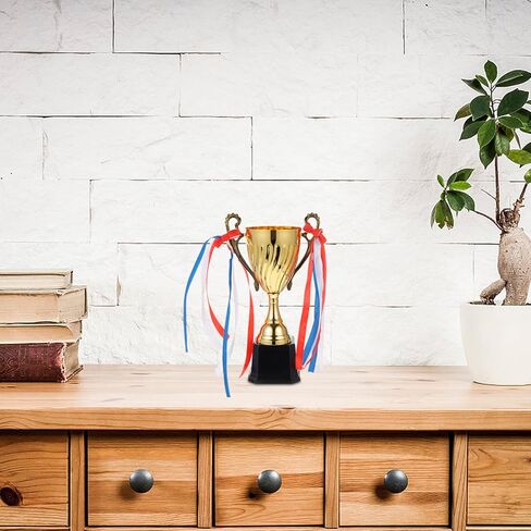 BESPORTBLE Metal Trophy Cup 9.5inch Gold Trophy Award Trophy Winner Trophy Award for Sports Soccer Football Basketball League Match Other Teamwork Tournaments Competitions in Saudi Arabia