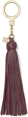 Kate Spade New York Womens Double Sided Tassel Leather Keychain (Deep Plum) in Saudi Arabia