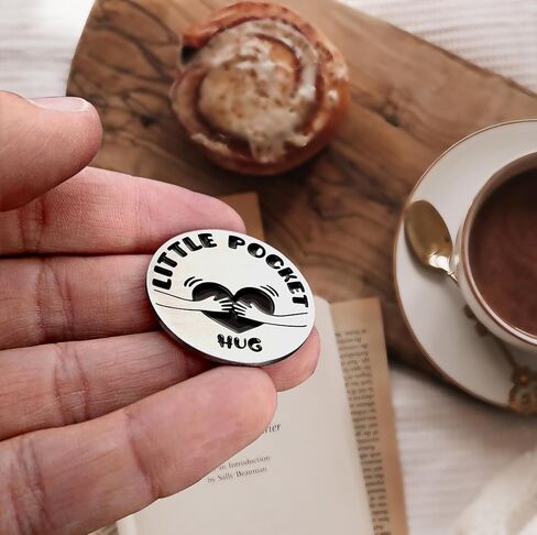 to My Son Pocket Hug Inspirational Pocket Hug Stainless Steel Double Sided Token Gift, Long Distance Relationship Keepsake, Gift for Family Friends Wife Son Daughter in Kuwait