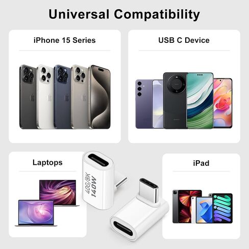 USB C Adapter 40Gbps (2 Pack), USB C Male to Male Adapter USB 4.0 Type C Adapter Data Transfer Connector Compatible for iPhone 15, Thunderbolt 3, Samsung, MacBook and More USB-C Devices in Saudi Arabia
