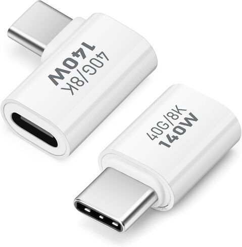 USB C Adapter 40Gbps (2 Pack), USB C Male to Male Adapter USB 4.0 Type C Adapter Data Transfer Connector Compatible for iPhone 15, Thunderbolt 3, Samsung, MacBook and More USB-C Devices in Saudi Arabia