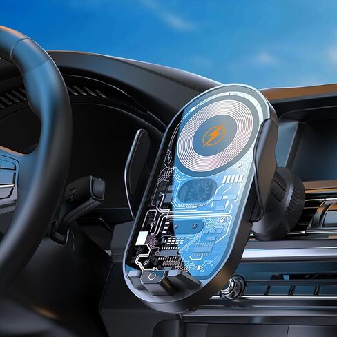 Fast Wireless Car Charger 3-in-1【15W/65W/Cable】 Auto-Clamping Hands-Free Wireless Charger for Car, Wireless Car Charger Mount for iPhone 15/14/13/12/X/11/10 Samsung S23/S22/S21/Galaxy/Note in Saudi Arabia
