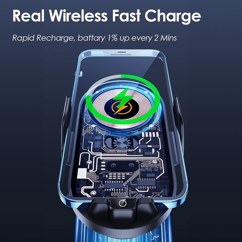 Fast Wireless Car Charger 3-in-1【15W/65W/Cable】 Auto-Clamping Hands-Free Wireless Charger for Car, Wireless Car Charger Mount for iPhone 15/14/13/12/X/11/10 Samsung S23/S22/S21/Galaxy/Note in Saudi Arabia