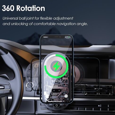 Fast Wireless Car Charger 3-in-1【15W/65W/Cable】 Auto-Clamping Hands-Free Wireless Charger for Car, Wireless Car Charger Mount for iPhone 15/14/13/12/X/11/10 Samsung S23/S22/S21/Galaxy/Note in Saudi Arabia