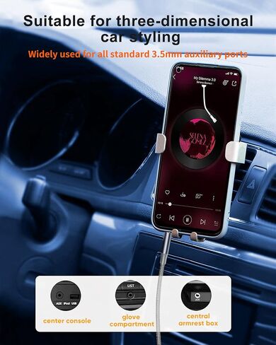 3BAO3.5mm Audio Cable 2 Packs [1M+1M], Gray Nylon Braided Cable, Suitable for car Speakers, amplifiers, televisions, MP3 Players, Smartphones, Tablets, Home stereos, laptops, etc in Saudi Arabia