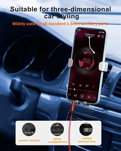 3BAO3.5mm Audio Cable 2 Packs [1M+1M], Gray Nylon Braided Cable, Suitable for car Speakers, amplifiers, televisions, MP3 Players, Smartphones, Tablets, Home stereos, laptops, etc in Saudi Arabia