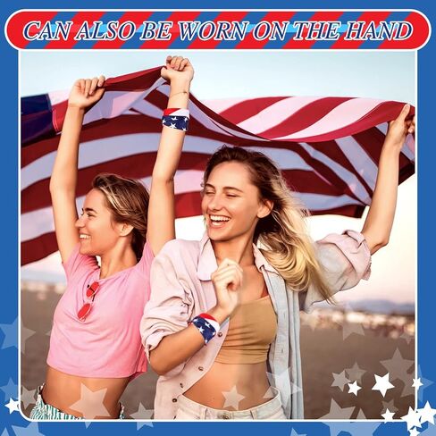 يوم الاستقلال 48 قطعة من عصابات العلم الأمريكي من البوليستر علم الولايات المتحدة الأمريكية عصابة رأس وطنية للنساء باندانا الولايات المتحدة الأمريكية لمستلزمات حفلات الرابع من يوليو in Kuwait