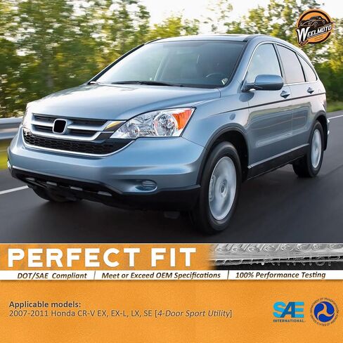 لـ 2007-2011 هوندا CR-V EX، EX-L، LX، SE [أداة رياضية ذات 4 أبواب] مجموعة المصابيح الأمامية زوج من الكروم الإسكان العنبر عاكس الجانب الأيسر + الأيمن in Saudi Arabia