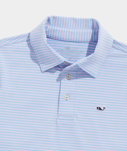 vineyard vines Boys' Bradley Stripe Sankaty Polo in Saudi Arabia