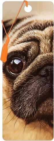 Bookmark - Pug from Deluxebase. A Dog Book Marker with lenticular 3D Artwork Licensed from Renowned Artist David Penfound in Saudi Arabia