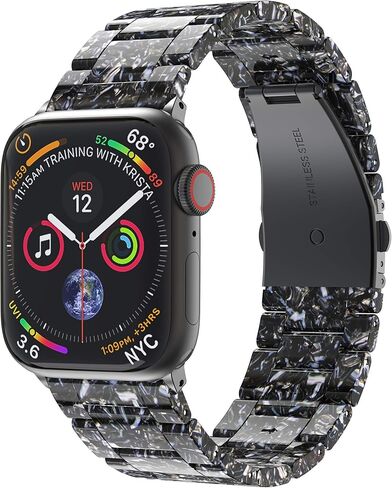 متوافق مع سوار ساعة Apple مقاس 38 مم 40 مم 41 مم 42 مم 44 مم 45 مم 49 مم سوار معصم نحيف من الراتنج خفيف الوزن لسلسلة SE Series 9 8 7 Ultra Series 6 5 4 3 2 1 in Kuwait