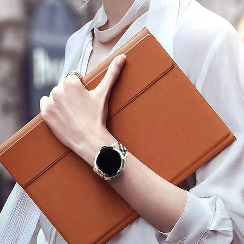 Designer Band for Samsung Galaxy Watch 4/5/6 40mm 44mm, Watch 6 Classic 43mm 47mm/Watch 5 Pro 45mm/Active 2/Watch 3/Watch 4 Classic, 20mm Luxury Beige Plaid Elements Leather Band for Galaxy Watch in Saudi Arabia