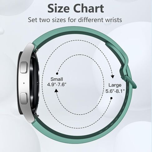 أحزمة No Gap متوافقة مع نطاقات Samsung Galaxy Watch 6/5/4 40 مم 44 مم وساعة Galaxy Watch 6 الكلاسيكية 43 مم 47 مم، 20 مم أحزمة بديلة رياضية من السيليكون الناعم متوافقة مع أحزمة ساعات سامسونج للنساء والرجال in Saudi Arabia