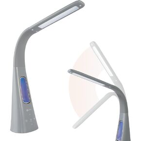 OttLite Cool Breeze LED Lamp with Bladeless Fan - 3 Speed Options & 5 Brightness Settings with Energy Efficient Natural Daylight LEDs - Desktop, Table or Nightstand Lamp for Studying or Reading