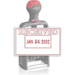 Heavy Duty Style Office Date Stamp with Approved - Self Inking Dater - Style B - Black Ink Color