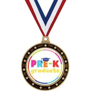 Gold Pre-K Graduate Medals, 2.5" Universe Star Graduation Award Medal Gift Prime