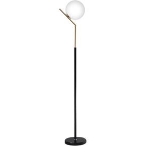 Hsyile Lighting KU300207 Modern Creative White Glass Ball Floor Lamp for Living Room,Bedroom,Office,Hotel,1 Light