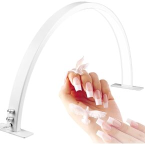 IMENE Half Moon Light, 29in Half Moon Light for Nail Desk, Half Moon Lamp Adjustable Color Temperature and Brightness Perfect for Nails Tech Manicure, Lash Extention, White