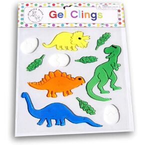 Dinosaurs Window Gel Clings - Dino Friends(T-Rex, Brontosaurus, Triceratops, Stegosaurus, Eggs) in Saudi Arabia
