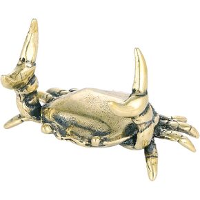 Funny Crab Pen Holder,Bronze pen holder,Weightlifting Crab Desk Pen Stand,Creative Cute Crab Pen Holder for Pen Storage Office Desk Display Decorations
