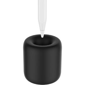 حامل أقلام GeeRic متوافق مع قلم Apple الجيل الأول والثاني، حامل أنيق مع/بدون كم أو قبضة حماية متينة من السيليكون باللون الأسود