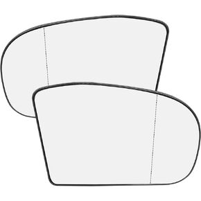X AUTOHAUX Pair Mirror Glass Heated with Backing Plate Driver Passenger Side for Mercedes-Benz C230