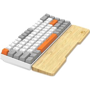 Bamboo Wrist Rest for Computer Keyboard, Ergonomic Mechanical Keyboard Wrist Pad, Hard Wrist Rest for Easy Typing Pain Relief, Anti-Slip Keyboard Rest for Laptop/PC Gaming/Mac (Full Size)