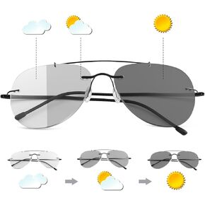 Photochromic Progressive Multifocus Reading Sunglasses Transition UV400 Sun Readers Blue Light Blocking Glasses