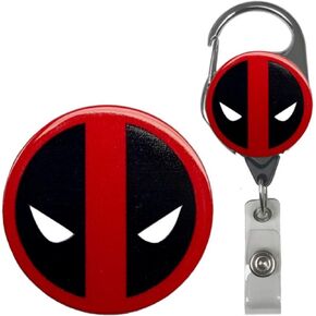 Superhero Real Charming Retractable Metal Carabiner ID Badge Holder Badge Reel (Dead MC)