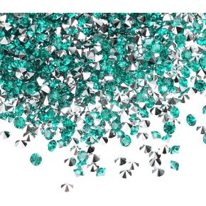 PATIKIL 14000Pcs Wedding Table Scatter Confetti Crystals 3mm Acrylic Diamonds Vase Fillers Gems for Table Centerpiece Decorations Bridal Shower Party, Silver, Blue