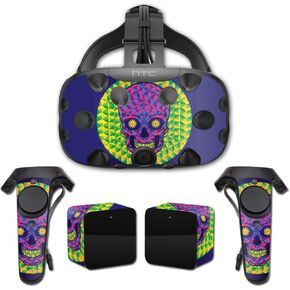 MightySkins Skin Compatible with HTC Vive Full Coverage - Happy Skull | Protective, Durable, and Unique Vinyl Decal wrap Cover | Easy to Apply, Remove, and Change Styles | Made in The USA