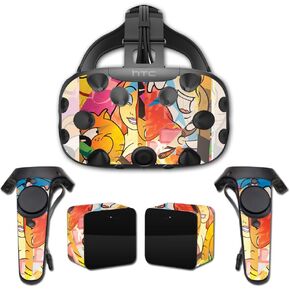 MightySkins Skin Compatible With HTC Vive Full Coverage - Cartoon Smiles | Protective, Durable, and Unique Vinyl Decal wrap cover | Easy To Apply, Remove, and Change Styles | Made in the USA