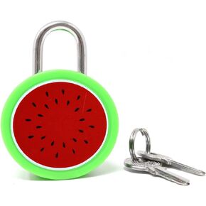 Honbay Cute Watermelon Fruit Padlock Mini Padlock Lock with Keys - for Jewelry Box, Purse, Handbag, Backpacks, Cabinet, Treasure Chest, Suitcases, Lockers, Letter Box, Diary, Notebook, etc