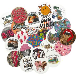 Mixed Variety Freshie Cardstock Cutouts | 12 Pack | 2" Inch Circles | Small Freshie Supplies Vent Clip Size Freshie | Mixed Pack of 12 Different Random Designs Freshie Decorations