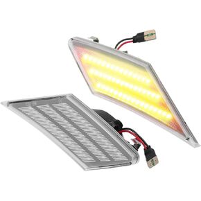 LED Side Marker Light 84912CA150 Front Driver Passenger Turn Signal Lights Fender Sidemarker Lamps for Scion FR-S Clear Lens Amber LED Light 1 Pair