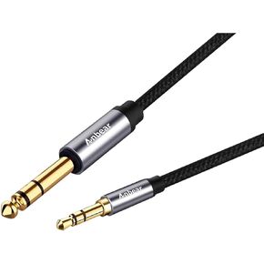 كابل سماعة رأس 6.35 مم إلى 3.5 مم بطول 6.6 قدم، محول سماعة رأس 1/4 إلى 1/8 TRS مبيت من سبيكة الصوت ستيريو وجديلة نايلون متوافقة مع الجيتار والبيانو ومكبرات الصوت ووحدة التحكم بالخلط in Kuwait