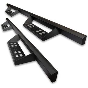 TAC 4" Drop Texture Black Sidewinder Running Boards Fit 2019-2024 Silverado/Sierra 1500 | 2020-2024 Silverado/Sierra 2500/3500 Double Cab (Exclude 2019 LD and Limited Models) Truck Side Bars Armor