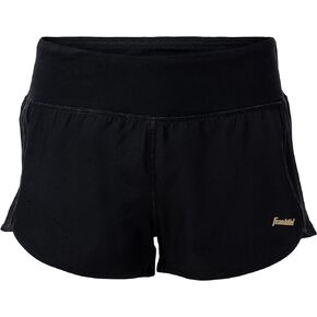 Franklin Sports Women's Athletic Shorts - Performance Workout Sports Shorts for Pickleball, Tennis, Biking, Running + More - Spandex Blend Shorts with Pocket - Women's Small - Black