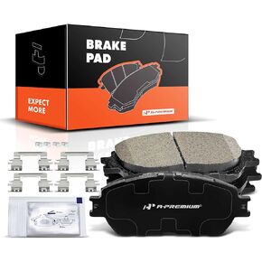 A-Premium Front Ceramic Disc Brake Pads Set Compatible with Select Toyota and Lexus Models - Camry 2005-2006, Sienna 2004-2010, Avalon 2005-2007, Solara 2004-2008, Tacoma 2005-2015, ES330, ES300
