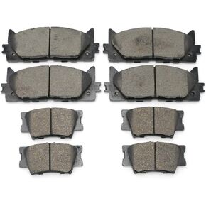 Ceramic Front Rear Disc Brake Pad Set Compatible With 2013-2018 LEXUS ES300h 2007-2018 LEXUS ES350 2008-2018 TOYOTA Avalon 2007-2017 TOYOTA Camry