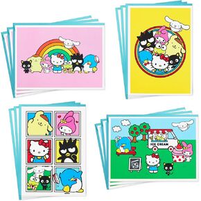 Hallmark Sanrio Hello Kitty Card Assortment (12 Blank Cards with Envelopes) for Birthdays, Back to School, Any Occasion