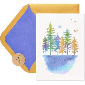 Papyrus Blank Card (Watercolor Trees)