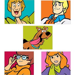 SCOOBY DOO Kids Wall Art Prints - Set of 5 Adorable Glossy Photos - Scooby - Shaggy - Thelma - Daphne - Fred