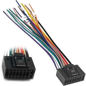 16 Pin Vehicle Aftermarket Wiring Harness Compatible with Kenwood CD DVD Navigation in-Dash,Kenwood car Stereo Wiring Harness,XT91016 Car Stereo CD Player Wiring Harness