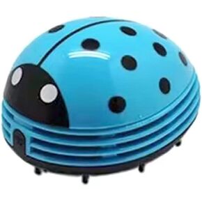 Art&Beauty Blue Beetle Shaped Portable Corner Desk Table Top Vacuum Cleaner Mini Cute Vacuum Cleaner Dust Sweeper(Blue Color)