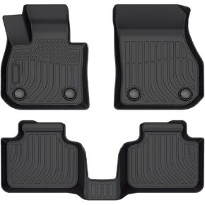 Cartist Custom Fit for Floor Mats BMW X1 F48 2016-2022 & BMW X2 2018-2022 All Weather Floor Mats 2 Row Carpet Protection TPE Odorless