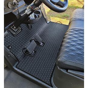 Golf Cart Floor Liner Mat Full Coverage Custom Fit for EZGO RXV (2008+) & 2Five (2009+) Black 2008 2009 2010 2011 2012 2013 2014 2015 2016 2017 2018 2019 2020 2021 2022 2023